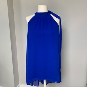 Charming Charlie Sleeveless Hi/lo Women's Top Size L Royal Blue f